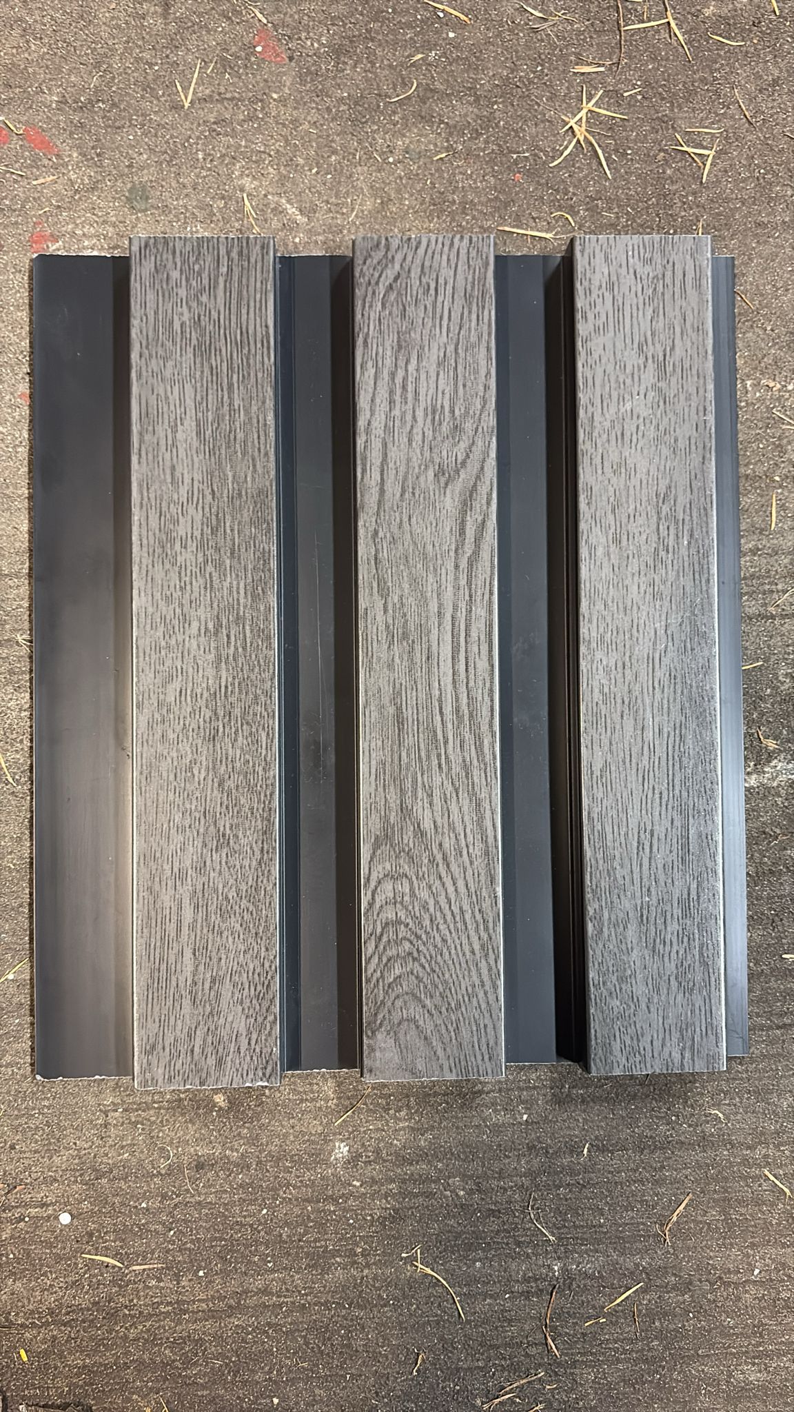 Gray PVC wood look